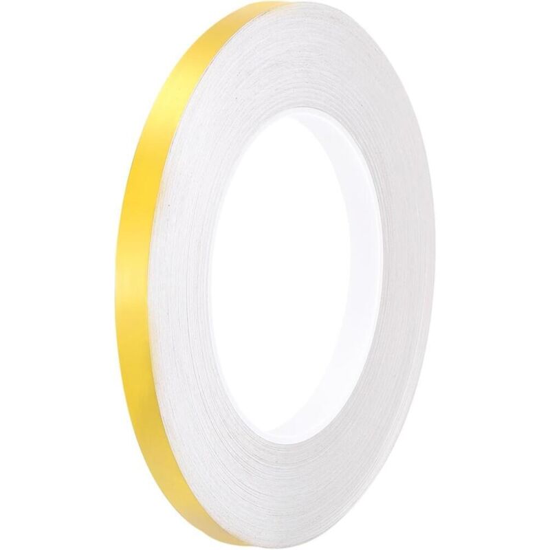 1 cm x 50 m Metallklebeband für Fliesen, ideal für Wände, Schränke, Badezimmer, Böden, Fliesen, Autos und Dekorationen, Gold