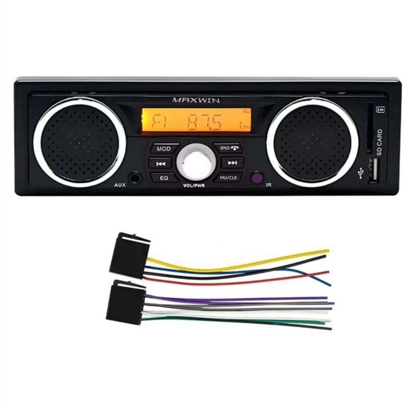 1-DIN-Autoradio mit MP3-Wiedergabe, Bluetooth, Freisprecheinrichtung und Stereoanlage