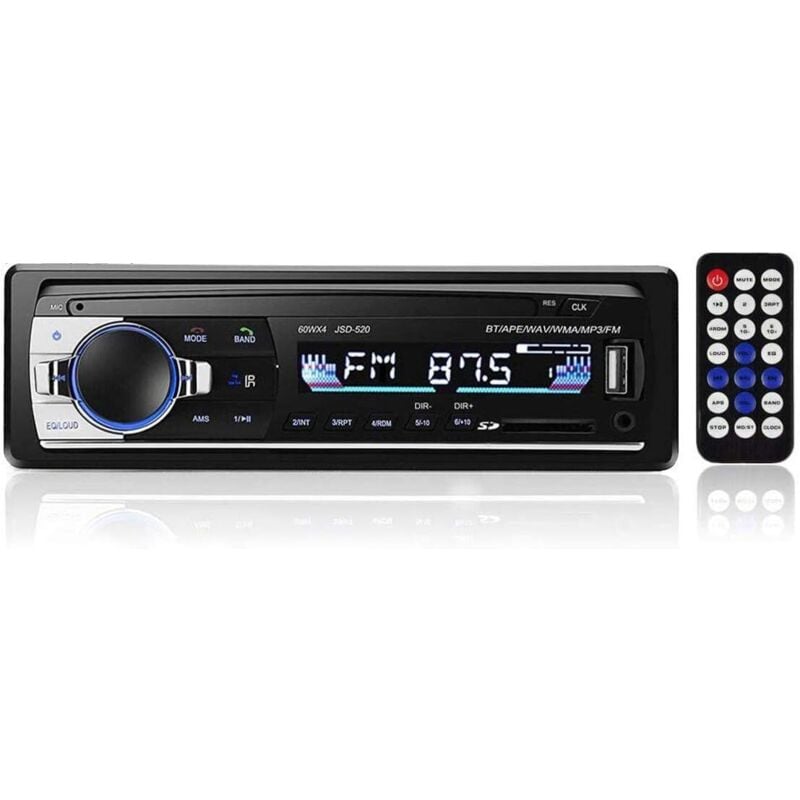 1 Din In Dash Bluetooth-Autoradio-Radios Digitale Bluetooth-Freisprecheinrichtung Audio-Musik 12 V Auto-MP3-Multimedia-Player USB/SD/AUX-Eingang mit