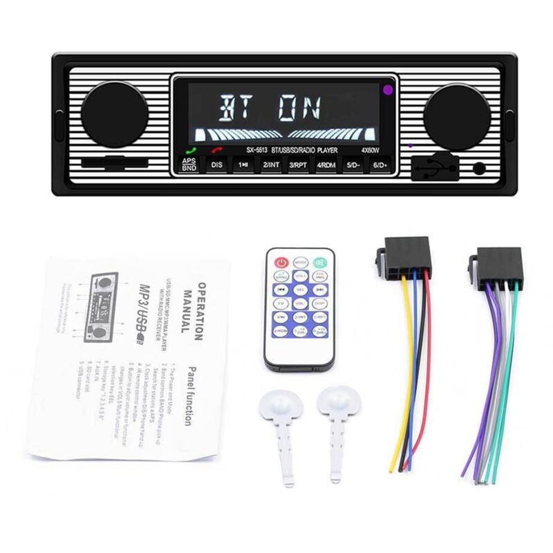 1 DIN Retro Autoradio Audio Automotive Bluetooth mit USB USB/SD/AUX Karte FM MP3 Player PC Typ: ISO-5513