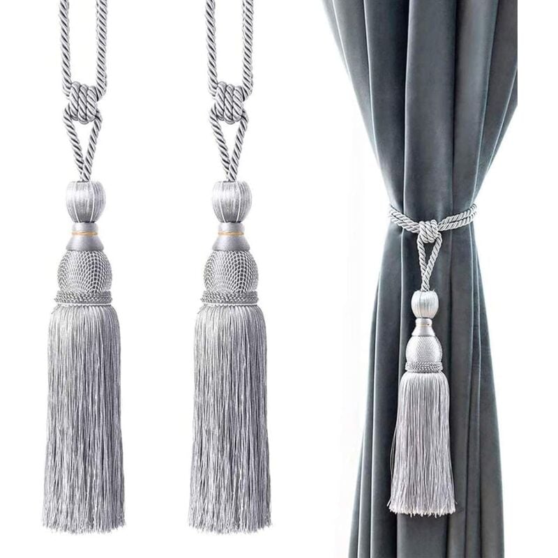 1 Paar Quasten-Vorhang-Raffhalter, exquisiter Vorhang-Raffhalter, handgefertigte Vorhang-Quasten, Quasten-Kugel, Vorhang-Dekoration, Raffhalter mit