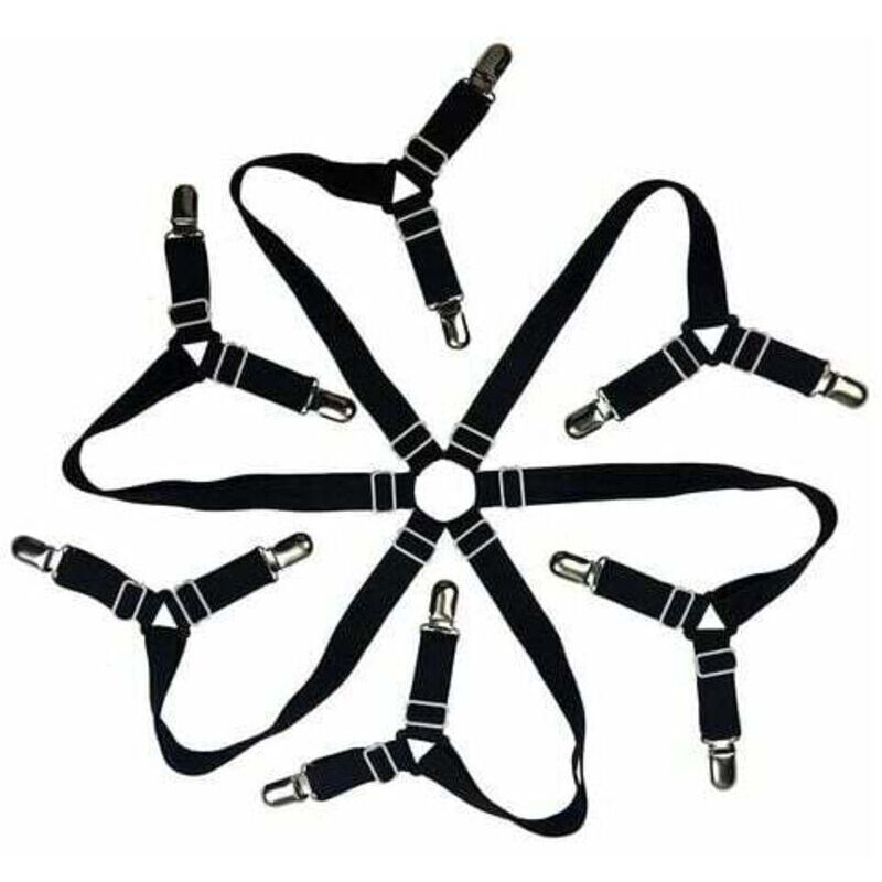 1 Spannbettlaken-Befestigungselement, Spannbettlaken-Spannvorrichtung, verstellbare 6-seitige Spannbettlaken-Befestigungselemente,