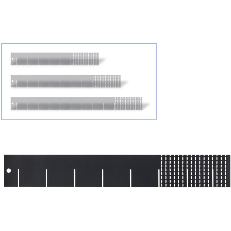 Universal Einteiler 40 50 60 cm RAL7016 Trennblech Fachtrenner Werkstattwagen