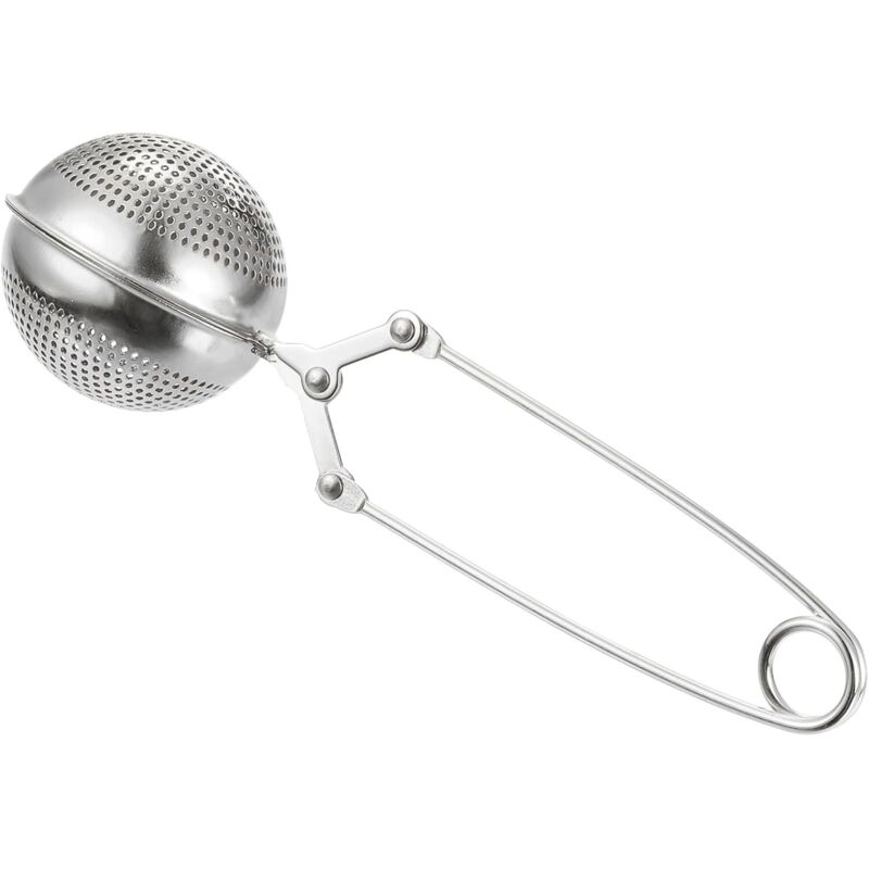 1 Stück Tee-Ei zum Aufstecken mit Griff, Tee-Ei für losen Tee, Teesieb aus Edelstahl zum Aufbrühen von losem Tee, Silber