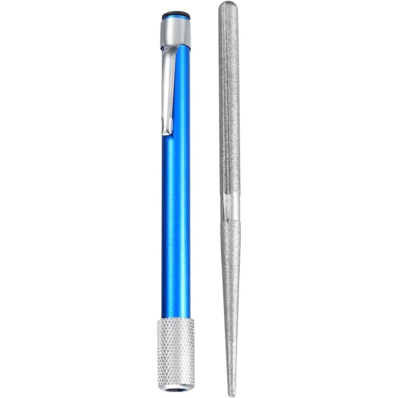 Bluedeer - 1 Stück Tragbarer Diamant Messerschärfer Outdoor Messerschärfer im Stiftstil für Küchenmesser Jagdmesser Outdoor Messer Blau