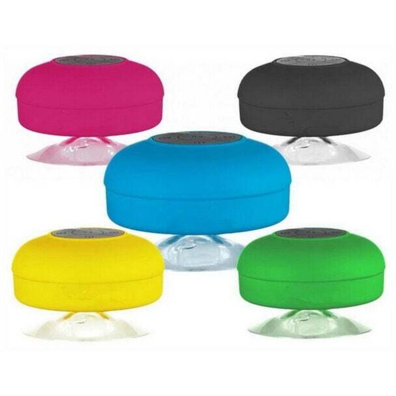 1 Stück wasserdichter Bluetooth-Lautsprecher Dusche Mini tragbarer drahtloser Stereo-Lautsprecher mit Mikrofon Saugtyp Freisprecheinrichtung für