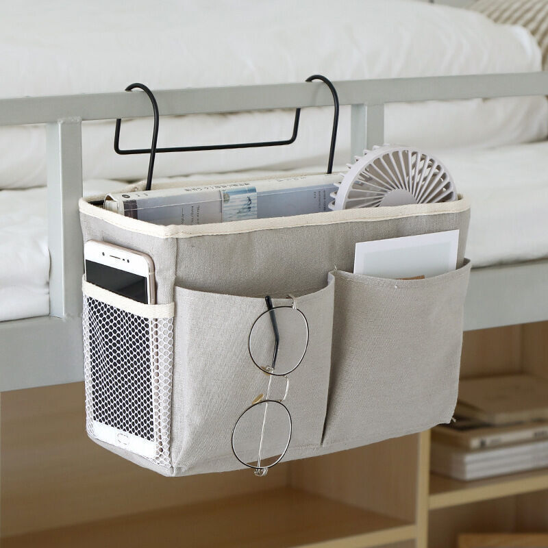 1-teilige Bett-Organizer-Tasche, Hängender Bett-Aufbewahrungsorganizer, Wasserdichter Betttaschen-Organizer für Studentenwohnheim, Bett, Sofa,