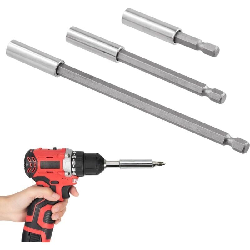Tigrezy - 1-teiliges Bohrer-Verlängerungsset mit magnetischem Sechskantschaft – für Schrauben und Muttern – ausziehbarer Halter für Akkuschrauber und