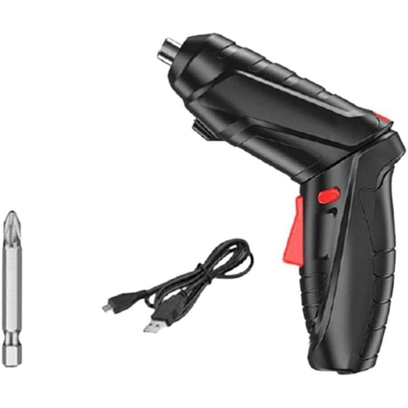 Aougo - 1 wiederaufladbarer Akkuschrauber mit Bits und LED-Licht