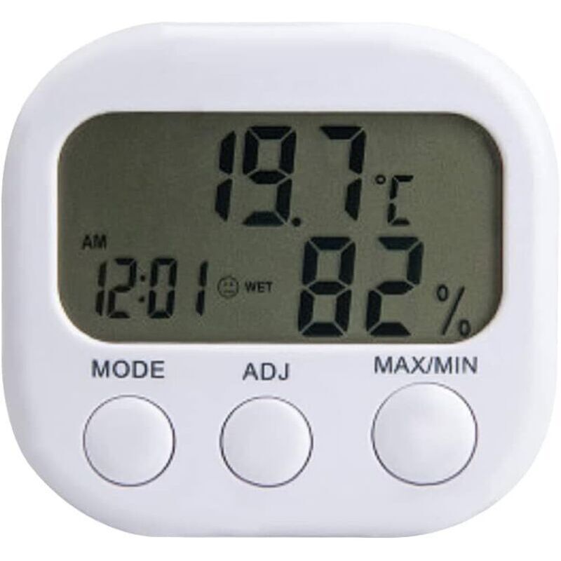 1 x Digitales LCD-Thermometer/Hygrometer für Innen und Außen, Luftfeuchtigkeitsanzeige, -55℃-70℃, LCD-Anzeige