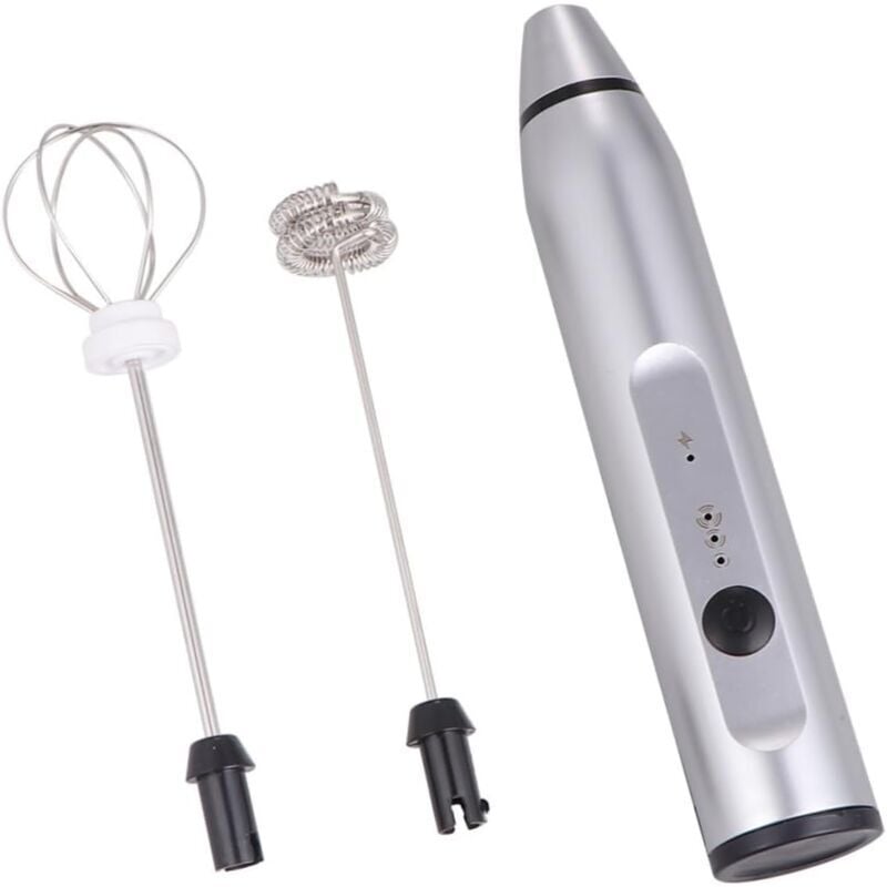 1 x Milchaufschäumer, Hand-Milchaufschäumer, kleiner Mixer, Mixer, Trinken, Eiermixer, LED-Licht, Küchengeräte, Handmixer, Schneebesen, Eierrührer,