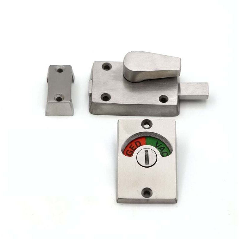 1 x Türschloss-Anzeige aus Edelstahl für Badezimmer, Toilette, öffentliche Toilette, privater Waschraum