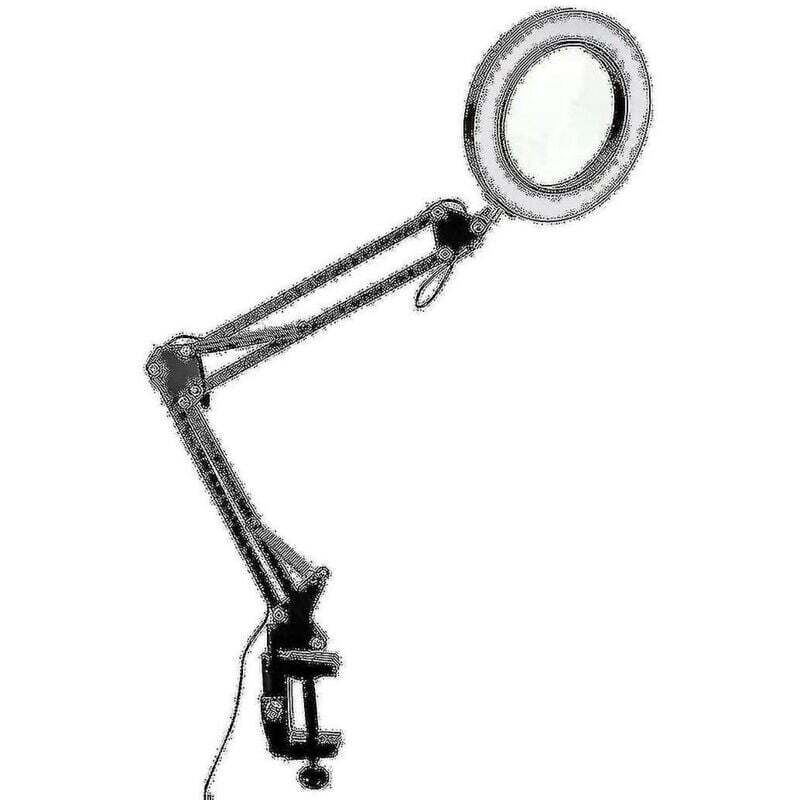 10-fache Vergrößerungslupe mit Licht und 3 Farbmodi Schreibtischlampe mit Lupe, 10 Helligkeitsstufen einstellbar