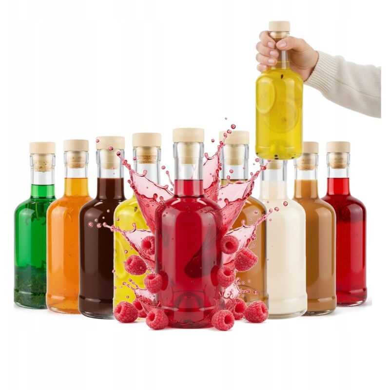 10 Geschenkflaschen für Likör, Tinktur, Wein – Tadek Glasflasche 250 ml