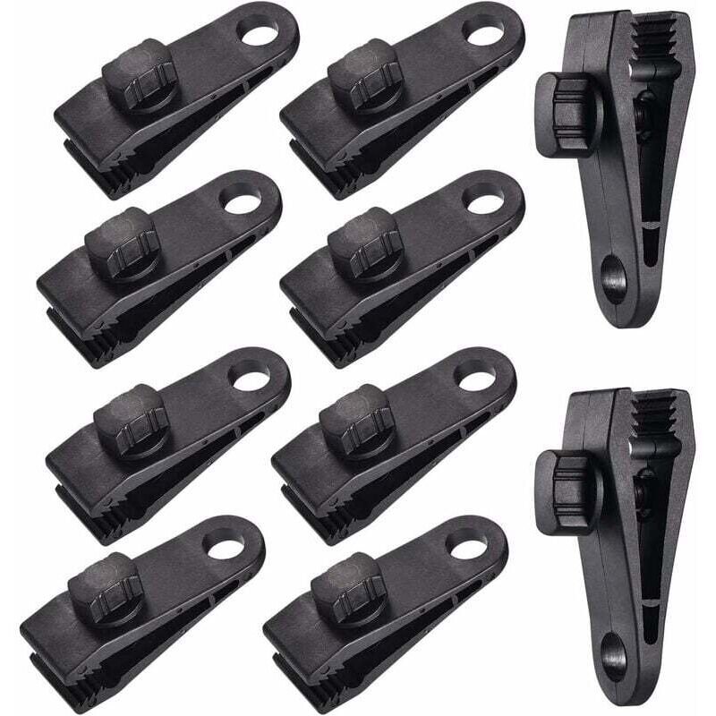 Aamunpa - 10 Sets Planenklammern Zeltklammern Planen Markisen Clip, Planenclips, Zeltklammern, für Autozelt, Plane, Markisen, Camping
