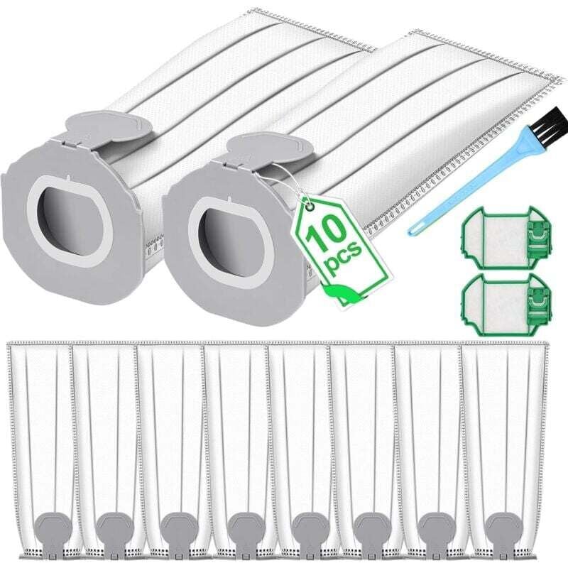 10 Staubsaugerbeutel für Vorwerk Kobold VK7, Ersatz-Staubbeutel für Vorwerk Kobold FP7 Staubsauger, Ersatz-Filterbeutel für den kabellosen