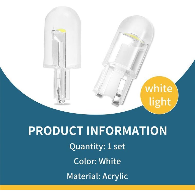 10 StüCk Auto LED T10 W5W COB Lesen Kuppel Lampen Markierung Leuchte Keil Lichter Kennzeichen Nummernschild Lampen 168 194 192 12V Weiß