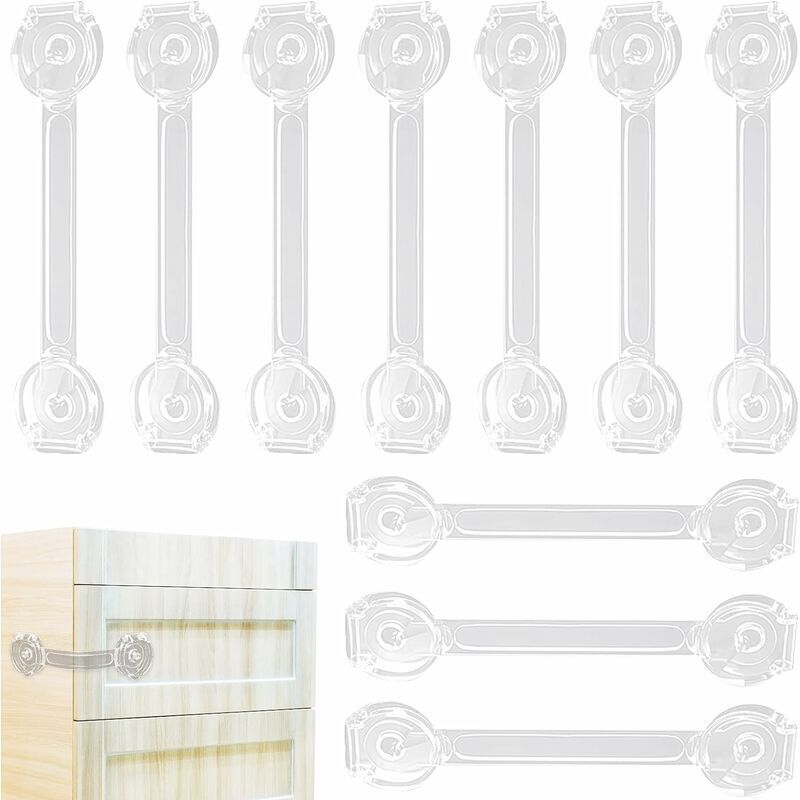 Linghhang - 10 Stück Baby-Kindersicherungen, Baby-Kindersicherung für Schränke, Schubladen, Öfen, Kühlschränke