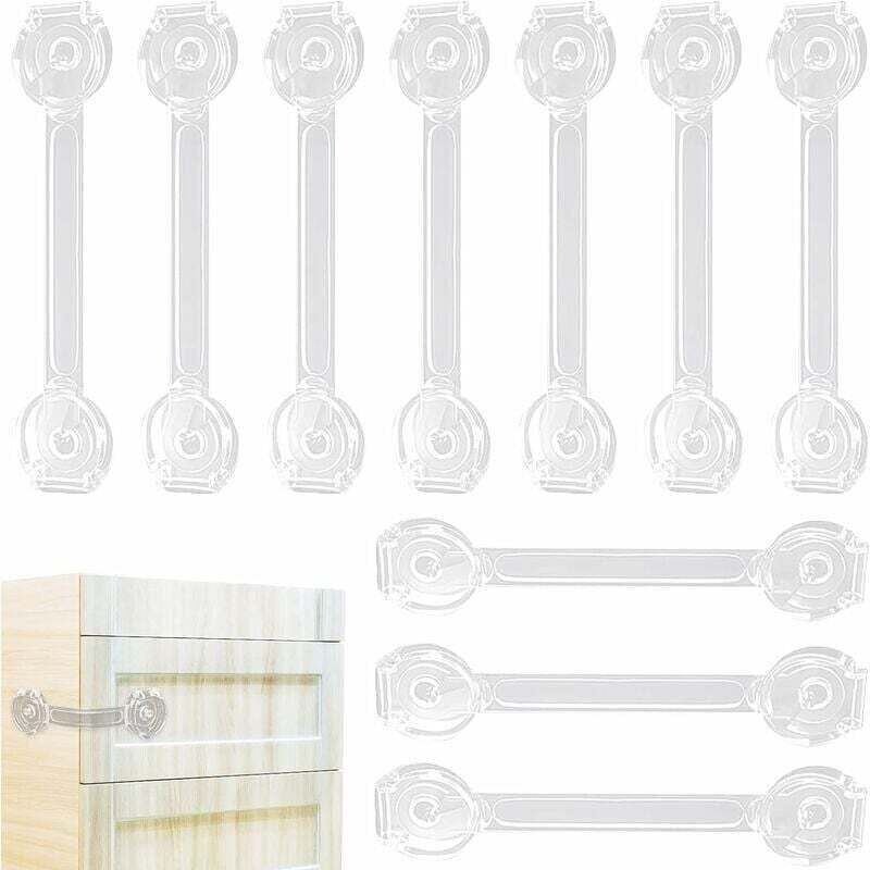 XVX - 10 Stück Baby-Kindersicherungen, Baby-Kindersicherung für Schränke, Schubladen, Öfen, Kühlschränke