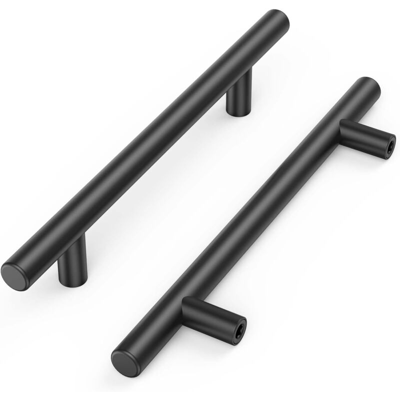 10 Stück Küchengriffe Schrank Schublade, Schrank Türgriff für Kleiderschränke, Schubladen Schwarz - 64mm