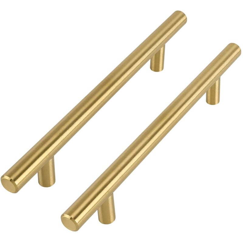 10 Stück Küchengriffe Schrank Schublade, Schrank Türgriff für Kleiderschränke, Schubladen Gold - 96mm