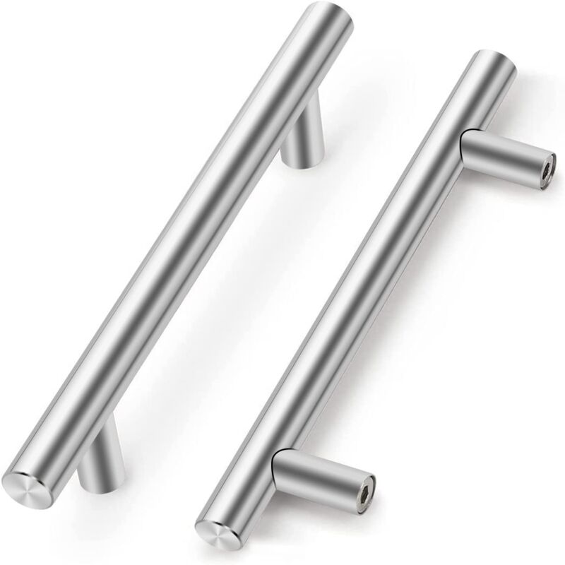 10 Stück Küchengriffe Schrank Schublade, Schrank Türgriff für Kleiderschränke, Schubladen Silber - 160mm