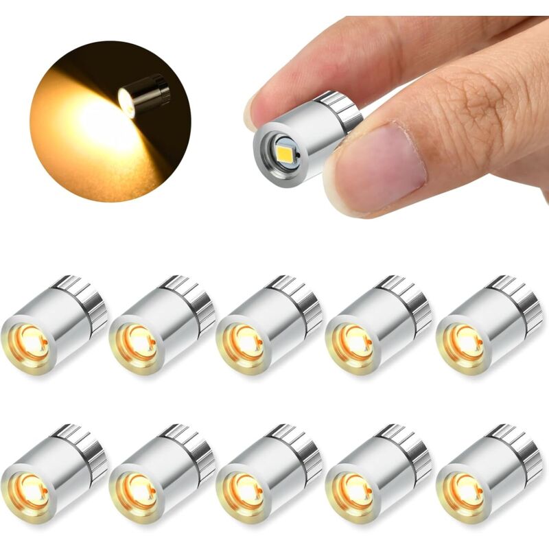 10 Stück Mini-LED-Leuchten, Miniatur-LED-Lampe mit Batterie, kleines LED-Licht zur Dekoration, Puppenhaus-LED-Lampe, Miniatur-Lampe für den Modellbau