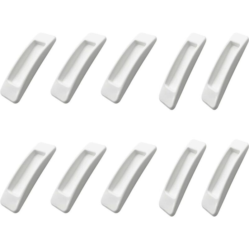 Jn.songs - 10 Stück Selbstklebende Türgriffe, Türgriff mit Doppelseitigem Klebeband für Schränke, Fenster, Kühlschränke, Schubladen, Glastüren - Weiß