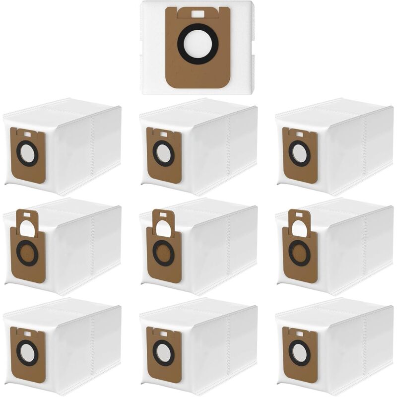 10 Stück Staubbeutel für Dreame D10 Plus/Dreame D10s Plus Roboter-Staubsauger, Staubsaugerbeutel-Zubehör-Set, kompatibel mit Dreame D10/D10s Plus