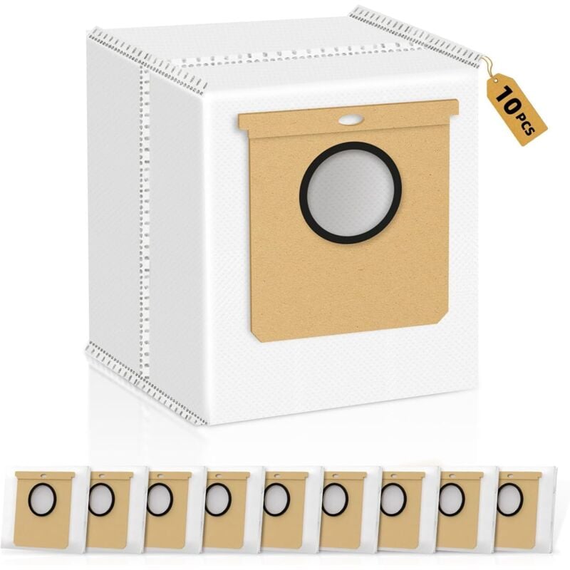 10 Stück Staubbeutel für Eufy Clean L60 ses / L60 Hybrid ses / L50 ses Saugroboter Absaugstation, 2.5L Große Kapazität Staubsaugerbeutel 2 in 1 Saug