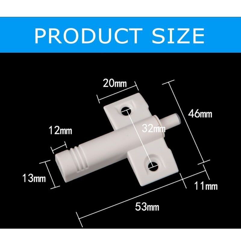10 Stück Türdämpfer für Möbel, Schränke, Schubladen und Kleiderschränke mit Druckmechanismus und nichtmagnetischer Türöffnung.