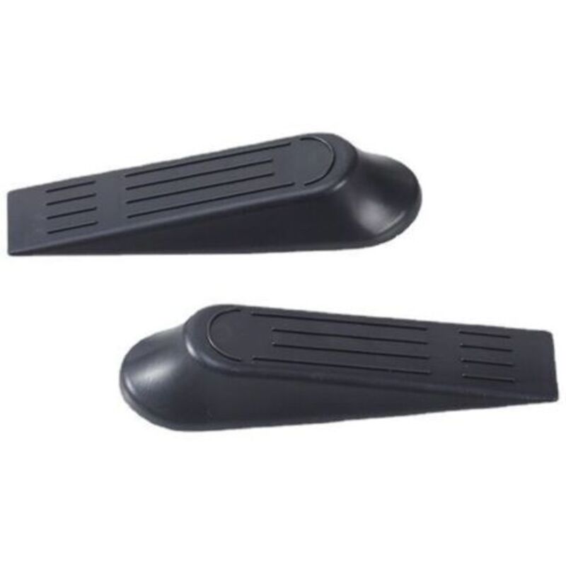 10 Stück Türkeil Boden, Türstopper Boden Antirutsch Türstopper Boden Kunststoff (Schwarz)--TRIMEC