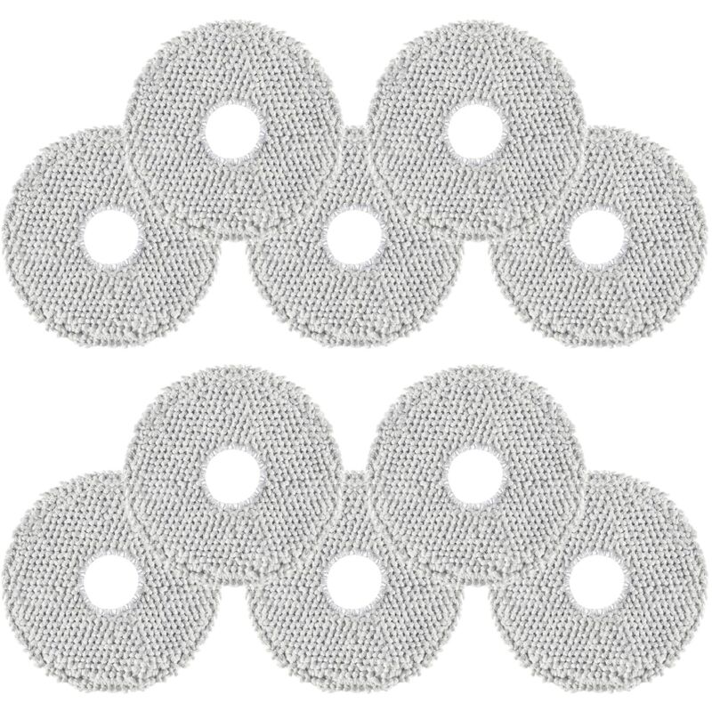 10 Stück Wischmopp für Dreame L10/L20/L40/L50/X30/X40/X50/Mova E30/E40/P50/V50 Ultra Saugroboter,Mikrofaser Weich Waschbar und Wiederverwendbar