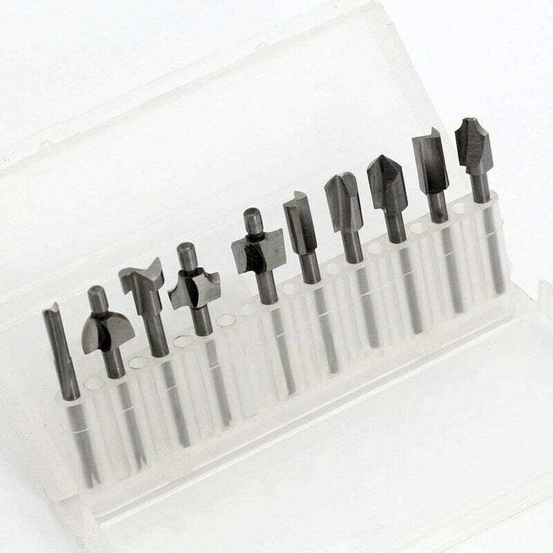 10 stücke 1/8 3mm Schaft HSS Router Bits Fräsen Holz Gravur Für Dremel Rotationswerkzeug Fräser Routing Für DIY Holzbearbeitung Gravur