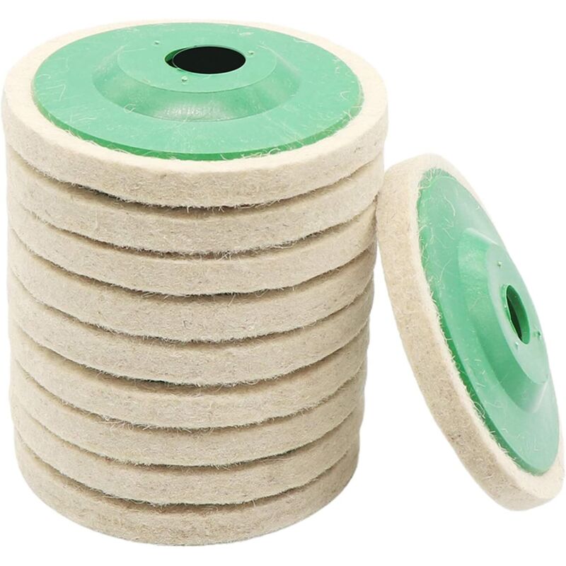 10 stücke 4 Zoll Runde Wollfilz Rad Disc Pads für 100mm Winkel Grinder Polieren Polieren