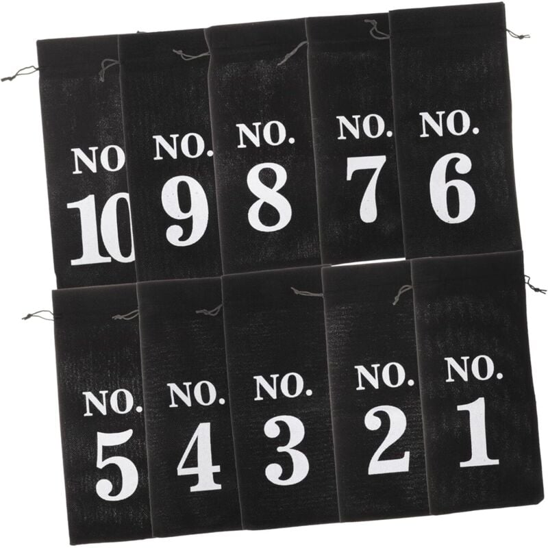 10 stücke Dekorative Wein Flasche Taschen Jute Kordelzug Taschen für Party Dekorationen