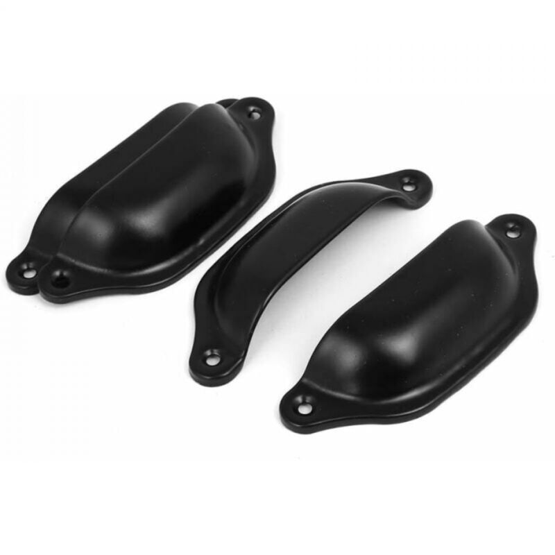 10 stücke Vintage Tür Schublade Schrank Schrank Eisen Shell Tasse Griff Knopf Schrank 9,8 cm x 3,4 cm