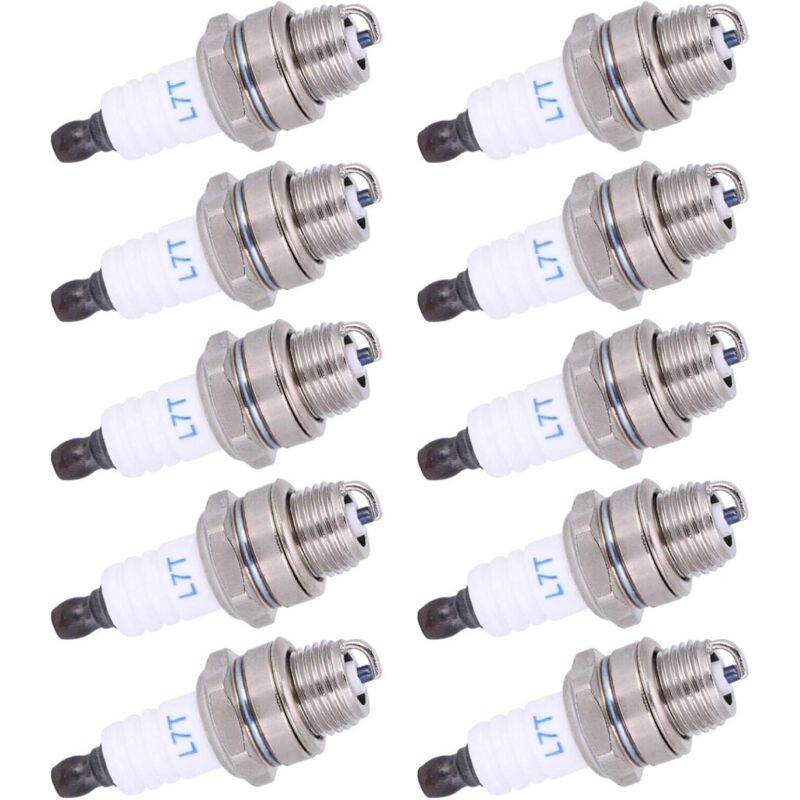 10 stücke Zündkerze Kettensäge Zubehör Rasenmäher Teile + Messing Keramik Heckenschere Hohe Qualität Für Sägen Kettensägen Rasenmäher