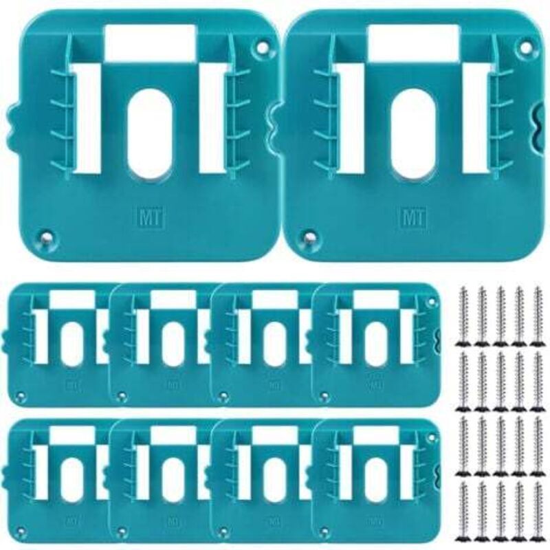 10-teiliger Batteriehalter für Makita 14,4–18 v, Batteriehalter, Wandhalterung für Makita-Batteriehalter, Wandhalterung für BL1860, BL1850, BL1840,
