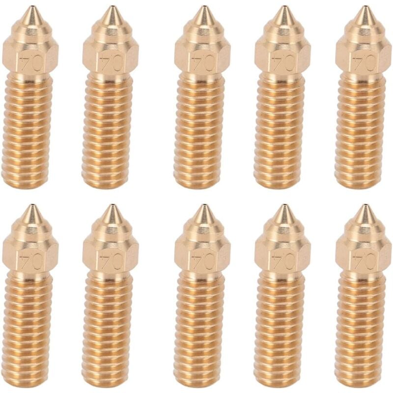 10-teiliges 3D-Druckerzubehör für Creative 3D K1 / K1 Max, 0,4 mm Messingdüse, Sprühkopf aus gehärtetem Stahl