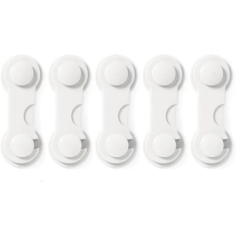 10-teiliges Set Kindersicherungen für Kleiderschränke, Türsicherungen für Babys, Türstopper für Babys, Kindersicherungen mit Klebefläche