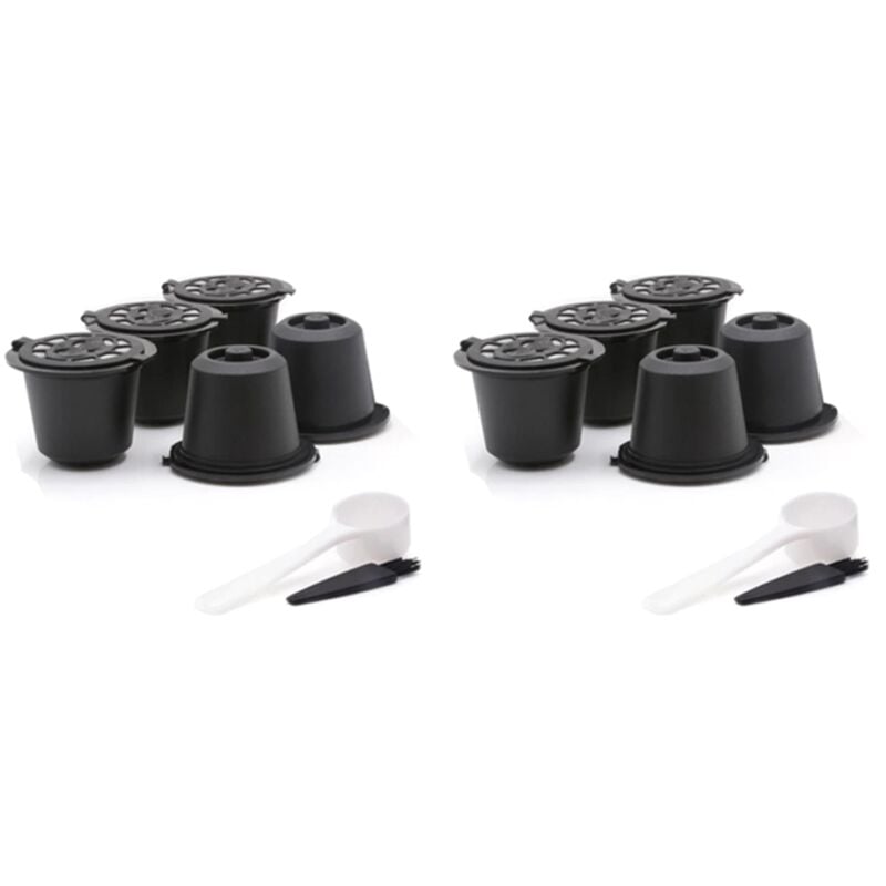 10 Wiederverwendbare Kapseln Nachfüllbarer Kaffee Kapsel Filter mit Kaffee Maschinen mit Kaffee Bürste