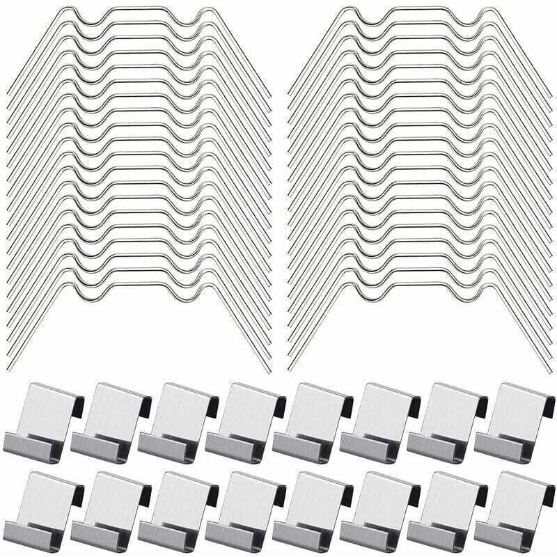 100 Gewächshaus-Verglasungsklammern, darunter 50 Gewächshausklammern aus Edelstahl vom Typ W und 50 Gewächshaus-Glasklammern vom Typ Z, von DEBUNS