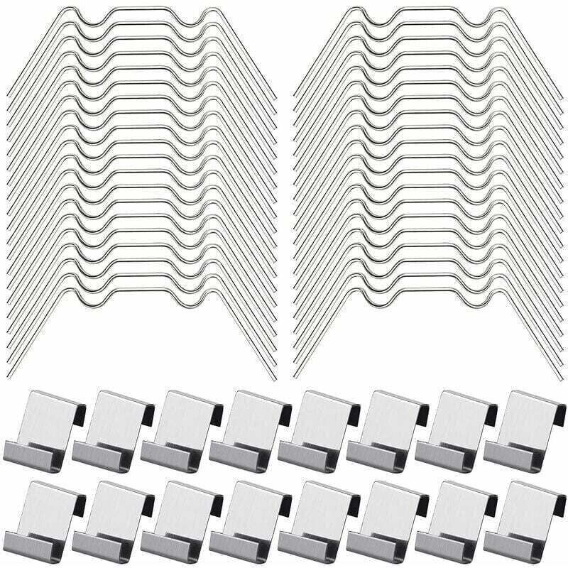 100 Gewächshaus-Verglasungsklammern, darunter 50 Gewächshausklammern aus Edelstahl vom Typ W und 50 Gewächshaus-Glasklammern vom Typ Z, von DEBUNS