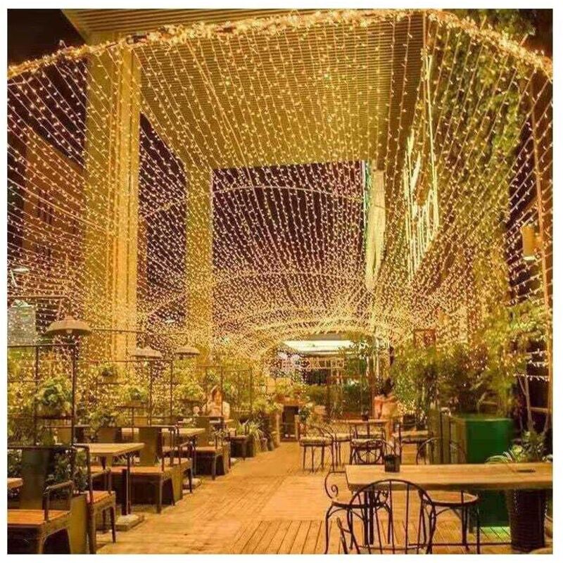 100 m 1000 LED-Lichterkette für drinnen und draußen, Weihnachtsbeleuchtung, 8 Modi, wasserdicht, Lichterkette, transparentes Kabel, für Zuhause,
