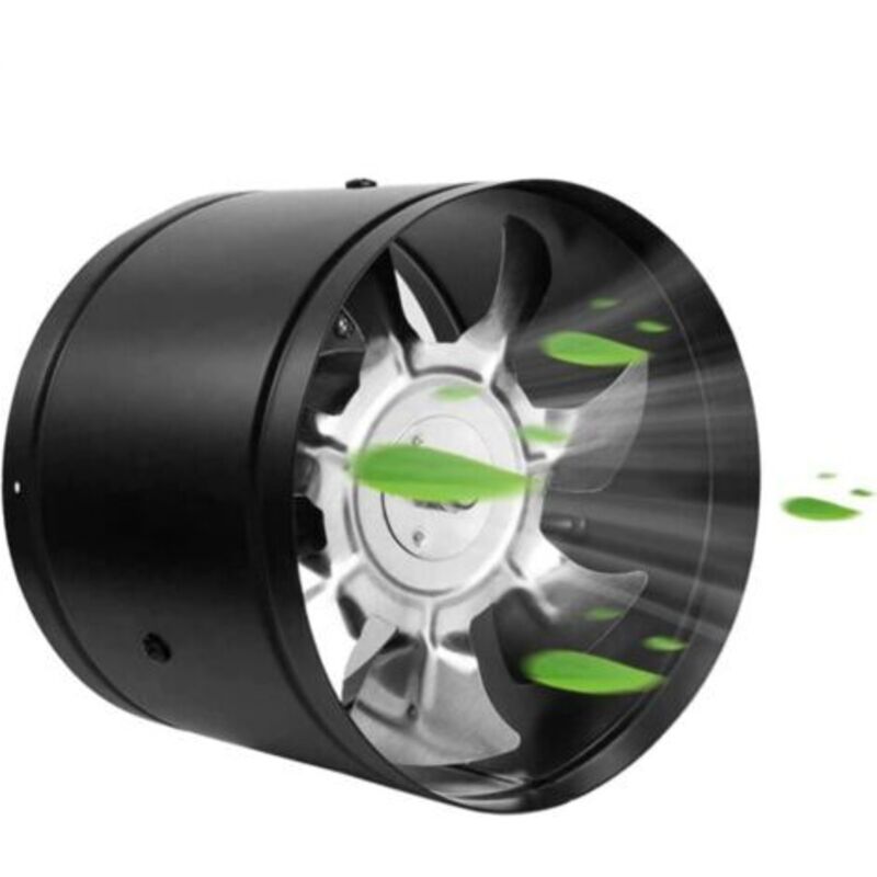 Jalleria - 100 mm, 140 m³/h, industrieller Abluftventilator aus Metall zur Wandmontage für Badezimmer, Keller, Garage und Growzelt (schwarz)