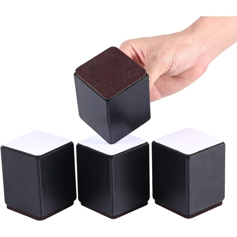 100 mm Stahl-Möbelerhöhung, robuste Betterhöhung und Tischbeinerhöhung, Betterhöhung für Möbel mit einer Höhe von 10 cm, 4 Stück Möbel-Betterhöhung,