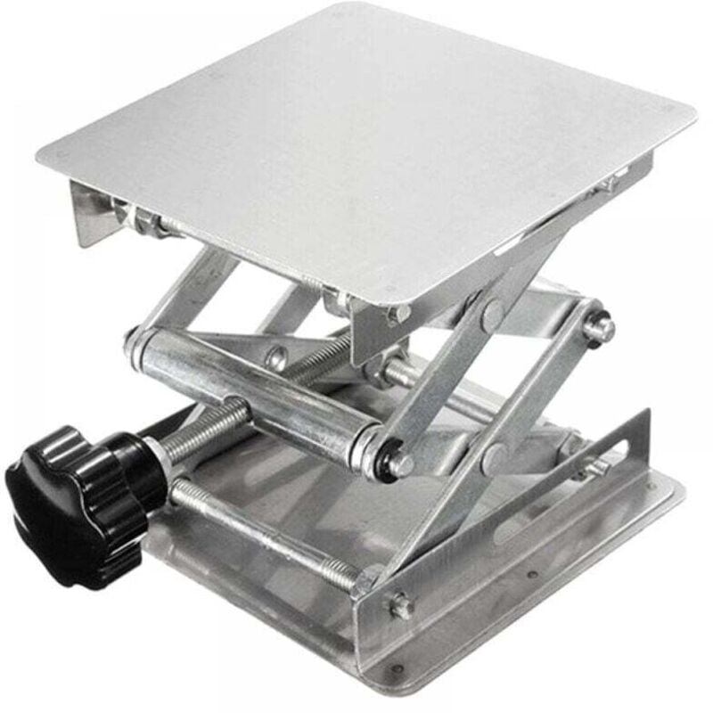 SNQ - 100 mm x 100 mm, Tragkraft 10 kg, Labor-Hubtisch, Edelstahl-Labor-Hebebühne, verstellbarer Labor-Heber, 45–150 mm, Labor-Hebeständer