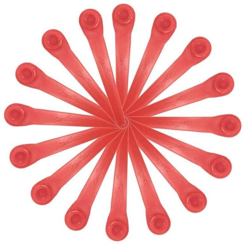 100 Stück Kunststoffklingen kompatibel mit Gardena Rasentrimmer, Ersatzklingen für kabellose Rasentrimmer