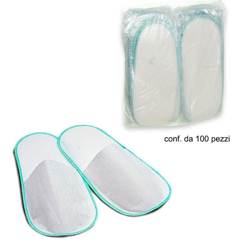 Trade Shop - 100 stücke Hausschuhe Hausschuhe Einweg-TNT-Hausschuhe geschlossen Modell Kosmetikerin Spa -